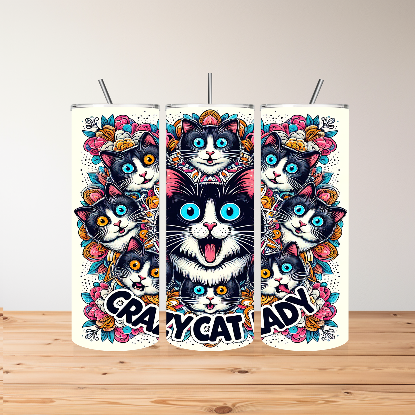 Crazy Cat Lady - 20oz Personalised Tumbler