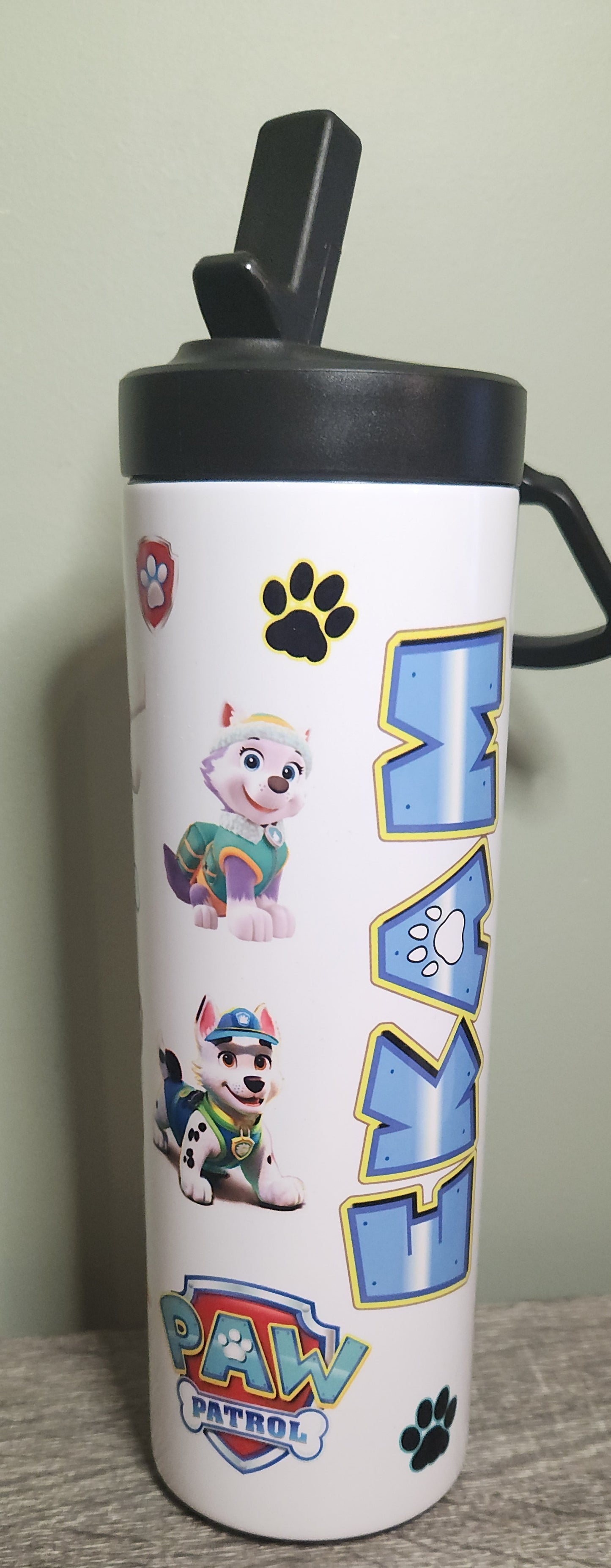 Personalised Paw Patrol 20oz Water Bottle Tumbler – Stainless Steel