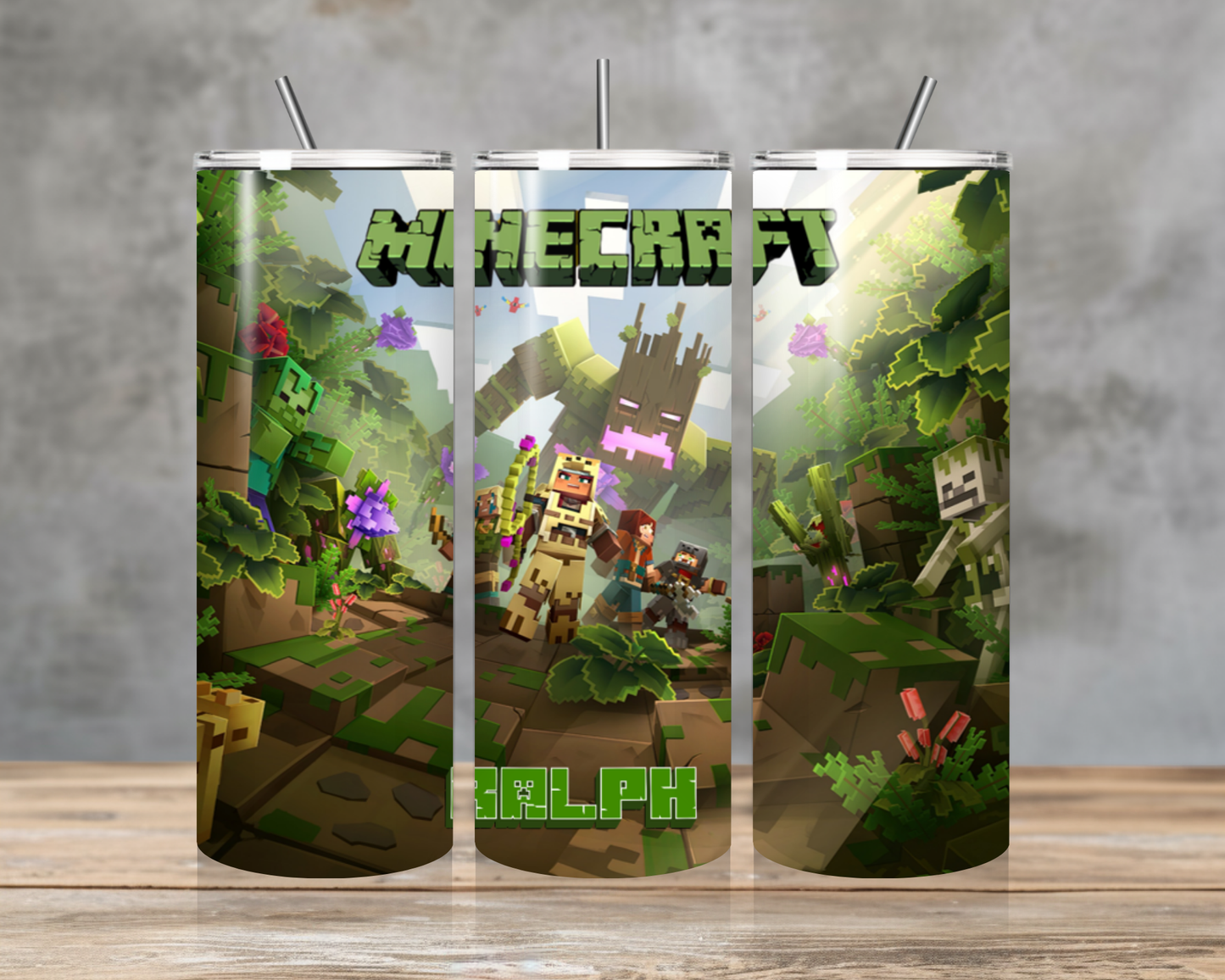 Personalised Mine Kraft Themed Tumbler