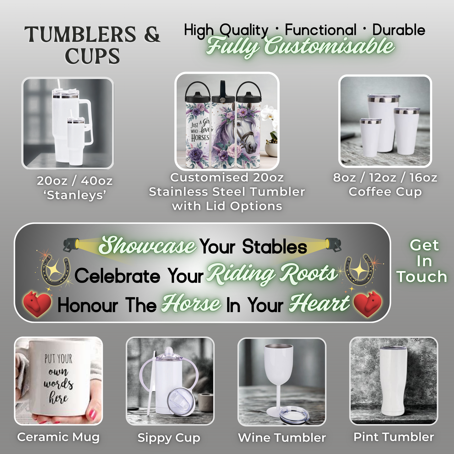 Horse Related Personalised Drinkware