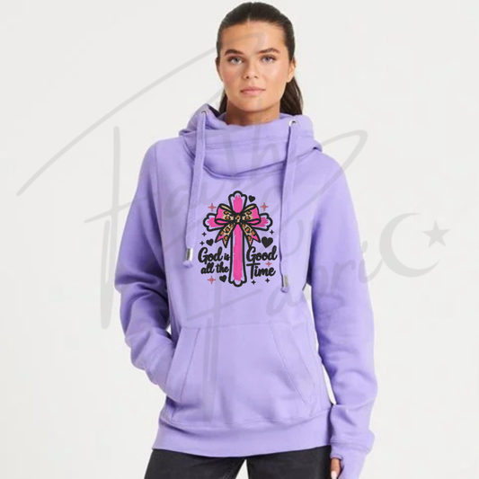 Faith-Inspired Heavyweight Hoodie – “God Is Good All the Time” ✝️
