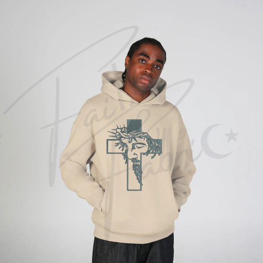 Unisex Embroidered Cross Hoodie