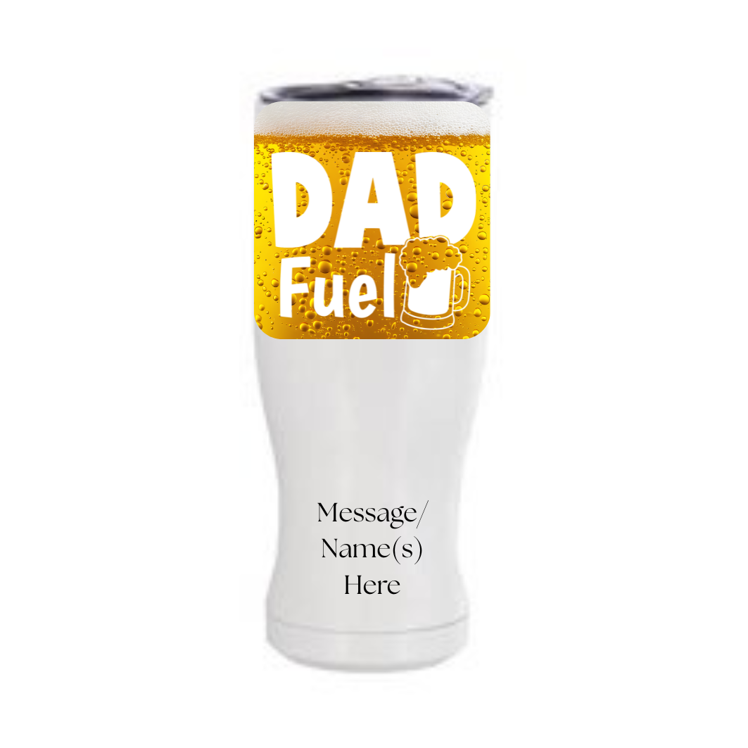 “Dad Fuel” Pint Tumbler – Keeps Beer Cold, Comes with Lid