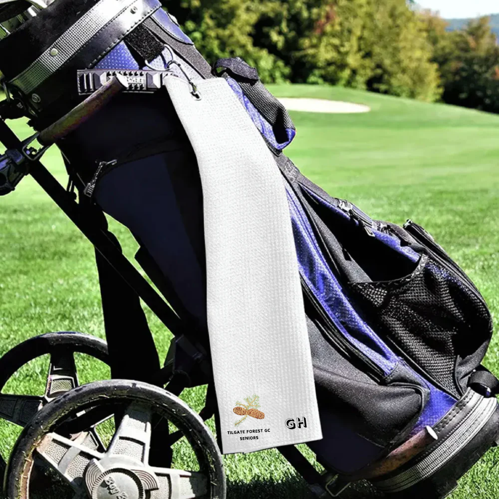 Personalised Waffle Golf Towel with Clip – Add Your Logo, Name or Design