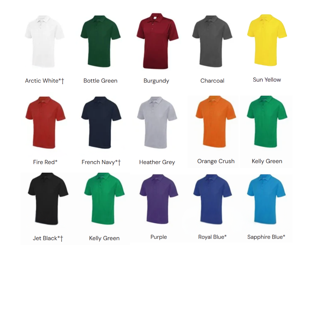 Personalised Cool Performance Golf Polo – Add Your Club Logo & Name