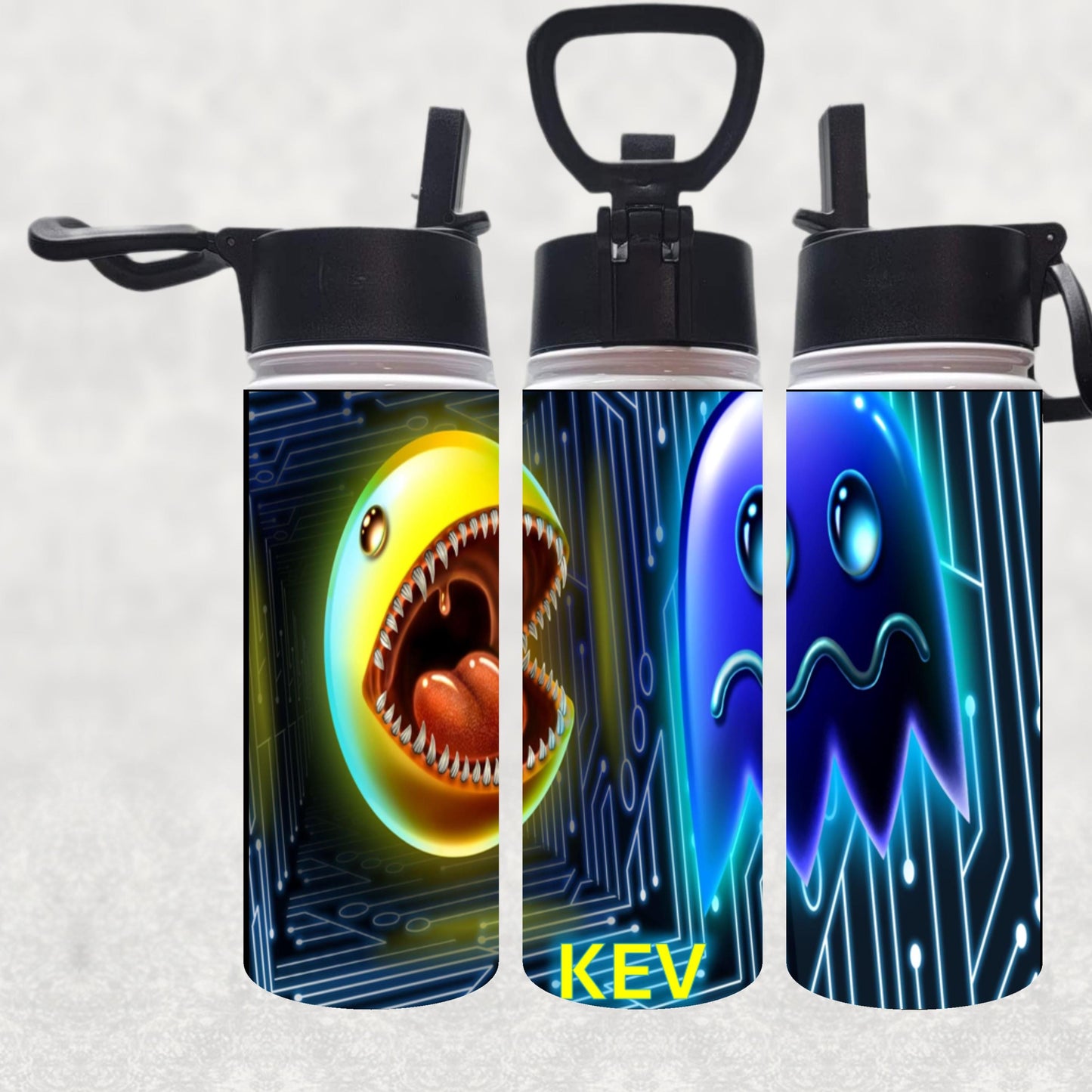 Pac-Man Themed 20oz Tumbler – Retro Arcade Inspired Drinkware | Customisable with Name Option