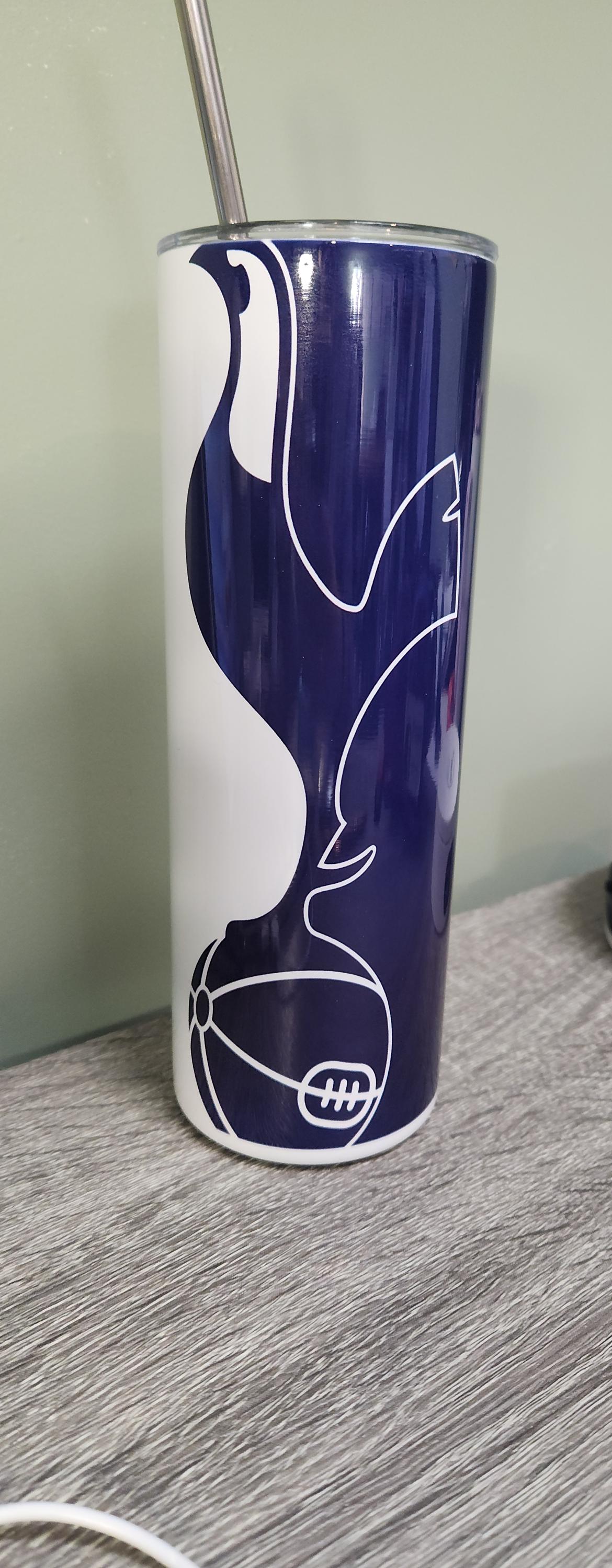 Personalised Spurs 20oz Stainless Steel Tumbler with Sports Cap