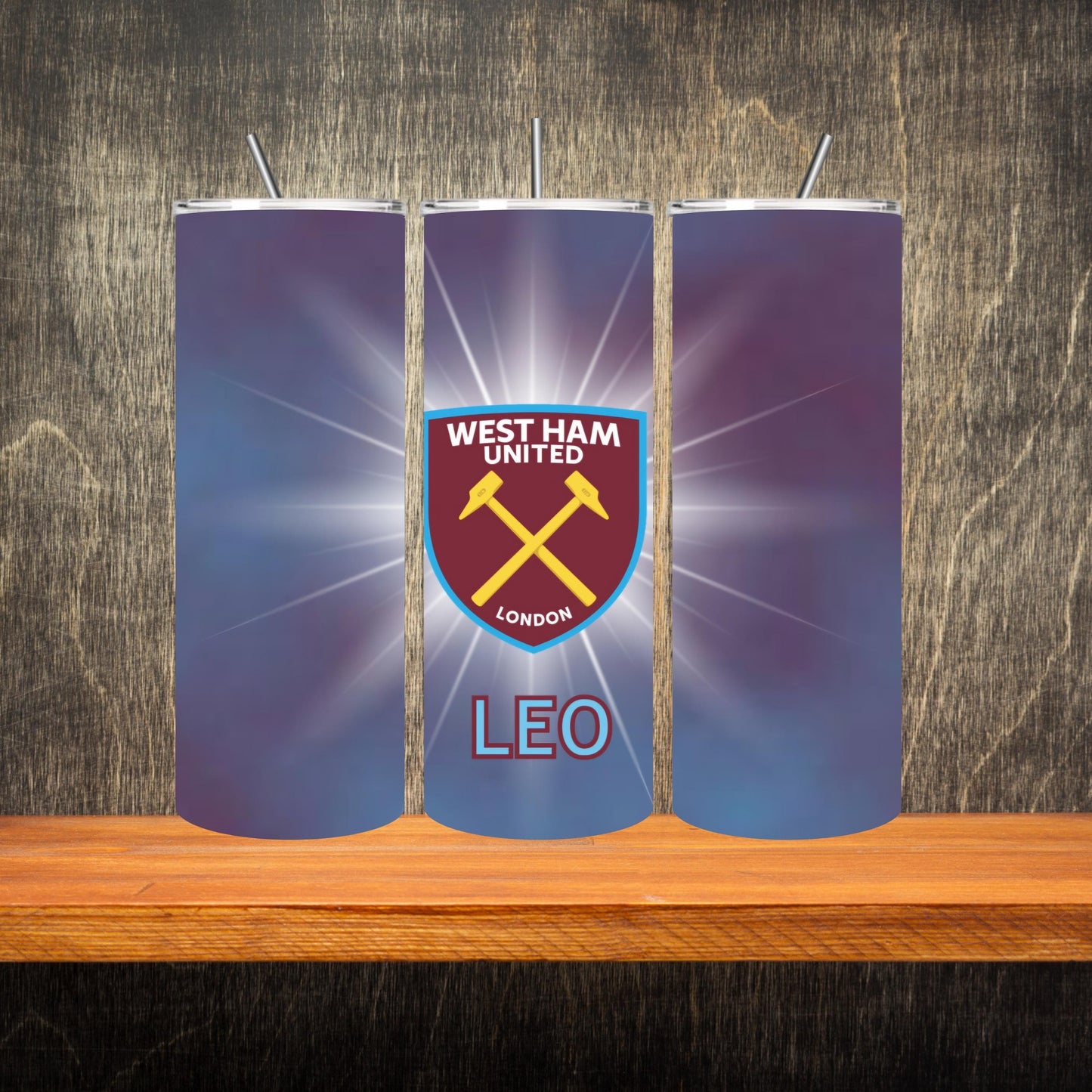 Customisable West Ham 20oz Tumbler - Personalised Name Stainless Steel Insulated