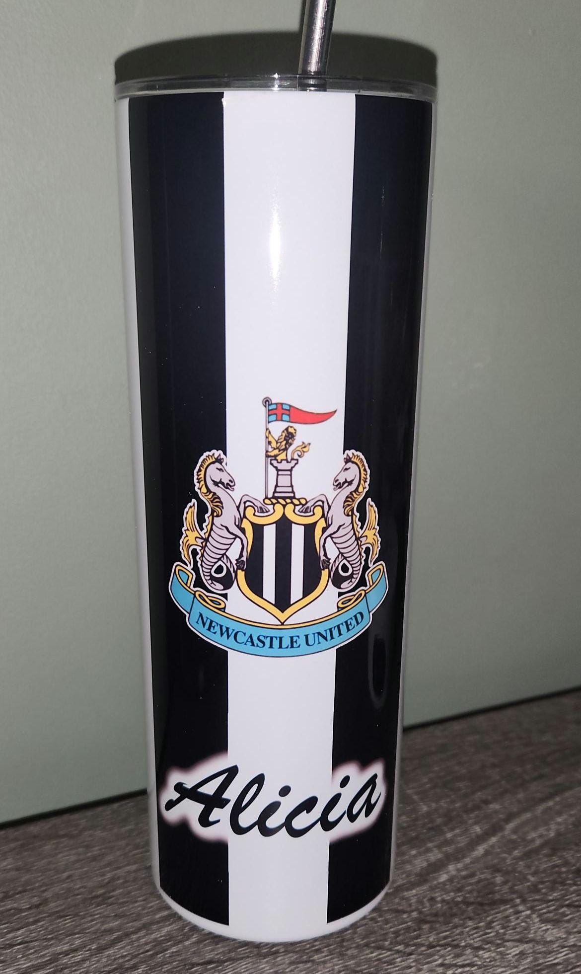 Personalised Newcastle United 20oz Stainless Steel Tumbler