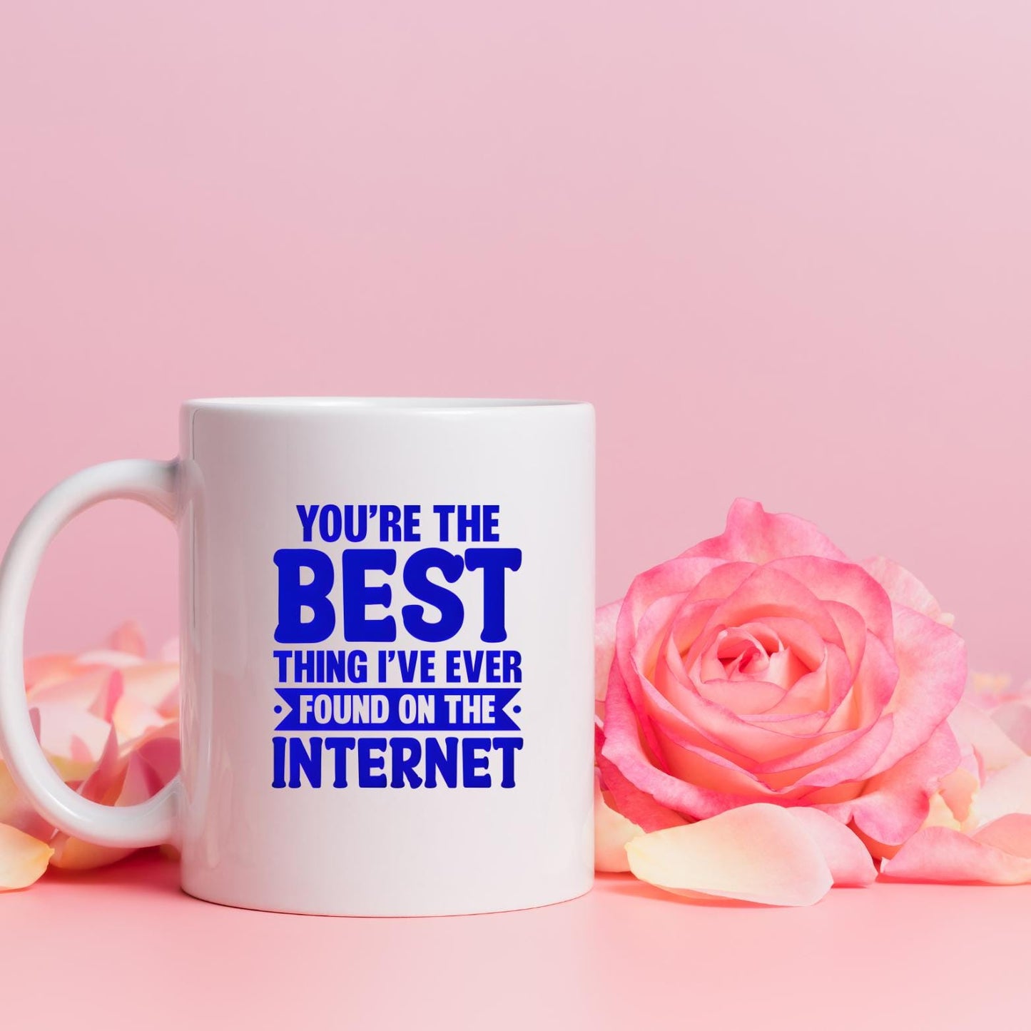Ceramic Valentine’s Day Mug – “You’re the Best Thing I’ve Ever Found on the Internet” | Romantic Gift