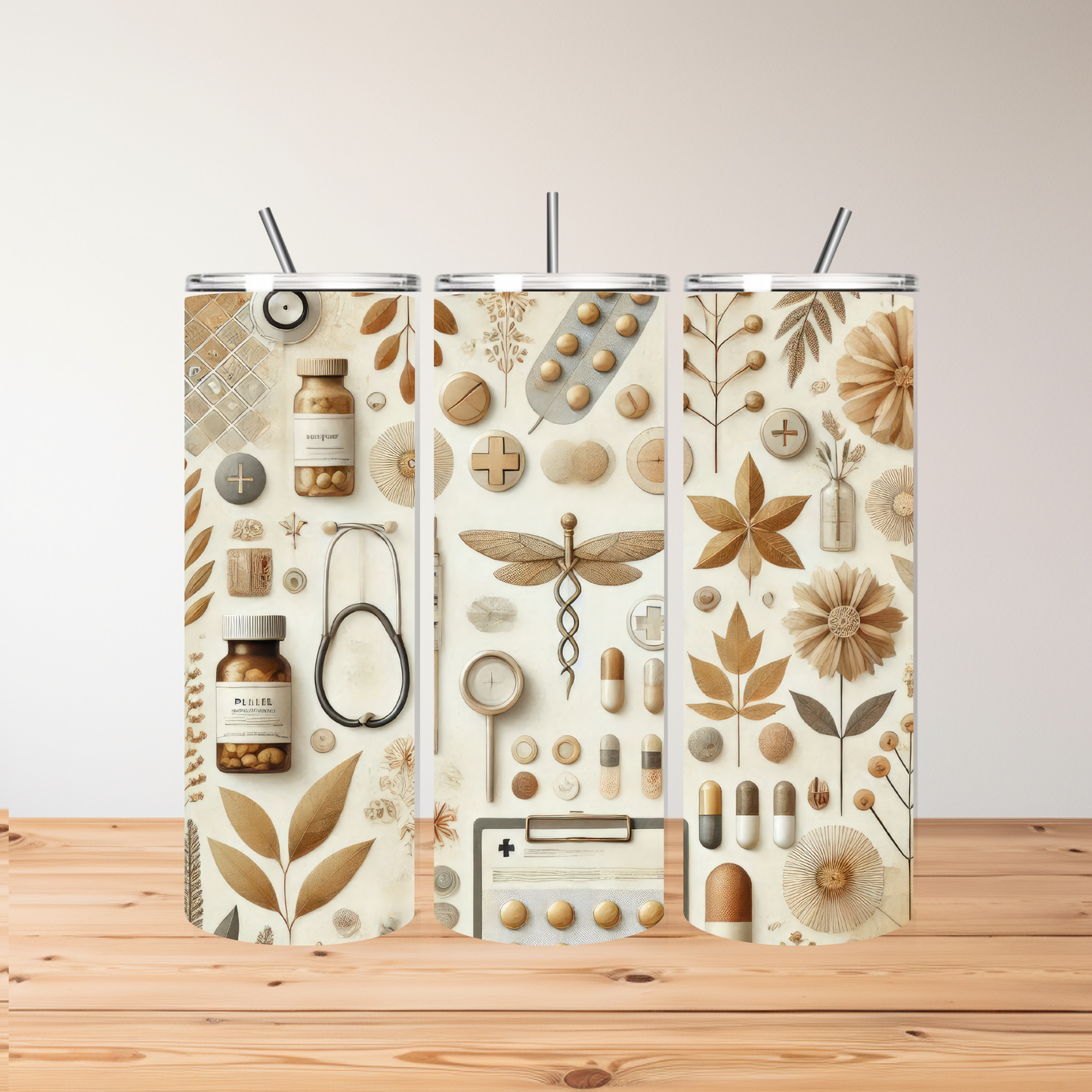 Neutral Brown Tumbler for Pharmacists – Personalised – Prescription Life Design