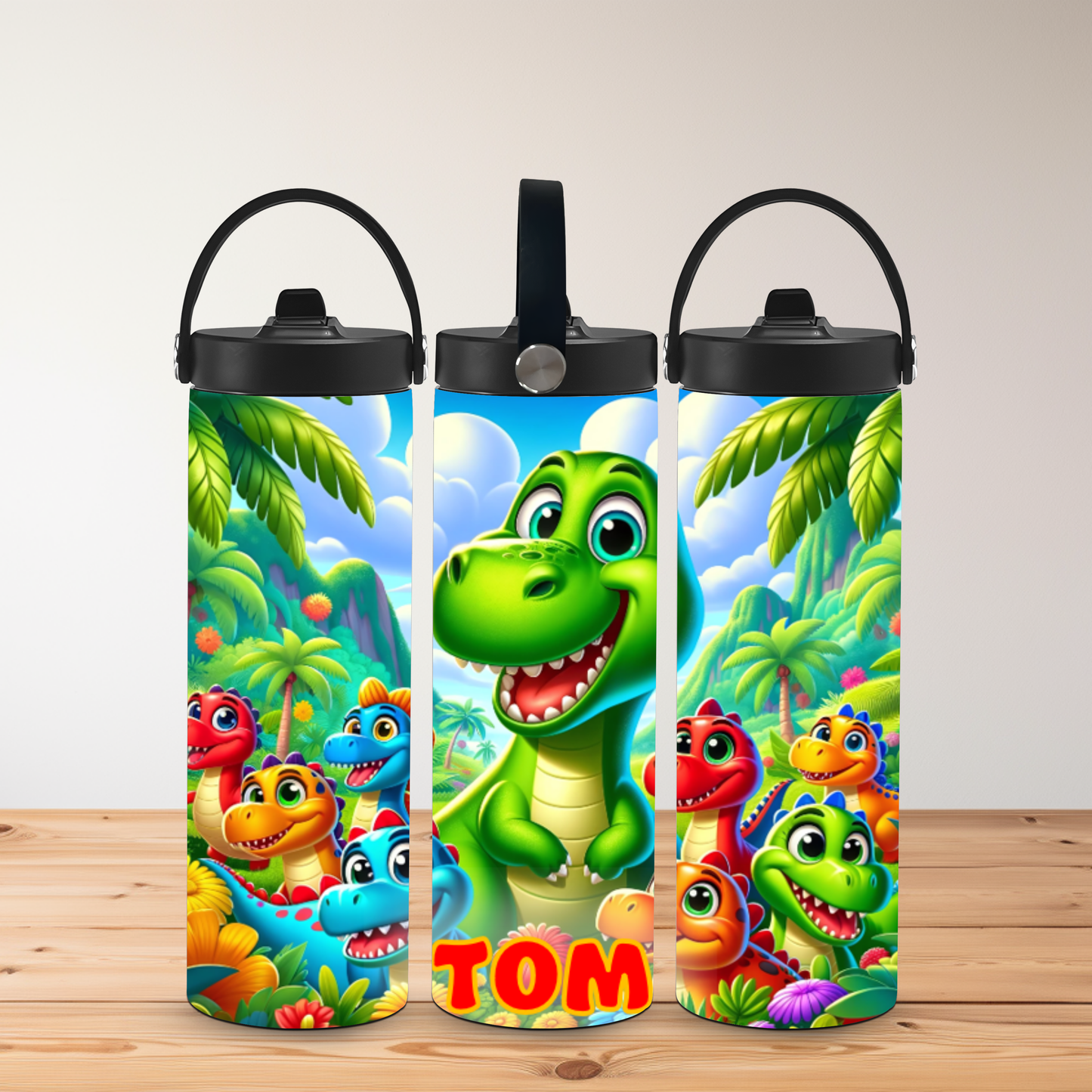 Personalised Dinosaur 20oz Tumbler – Vibrant & Fun Design