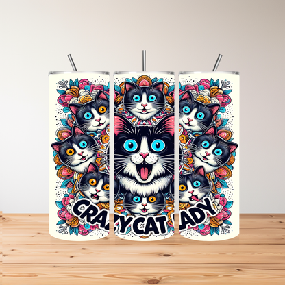 Crazy Cat Lady - 20oz Personalised Tumbler