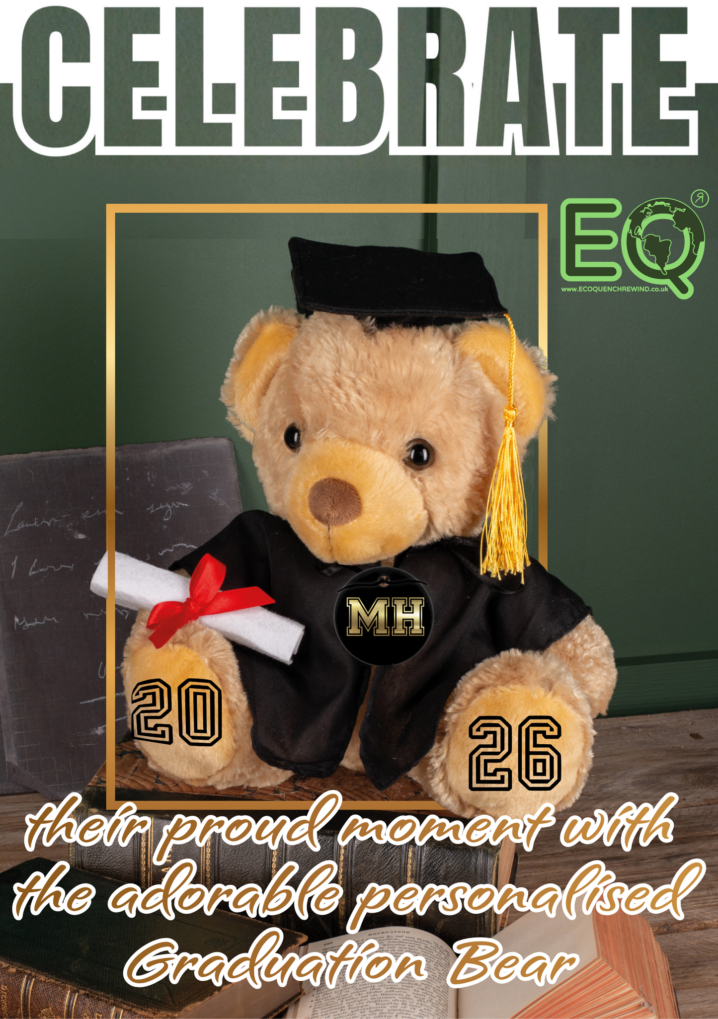 Personalised 2026 Graduation Teddy Bear – Keepsake Gift for Nursery, School, or Uni Leavers