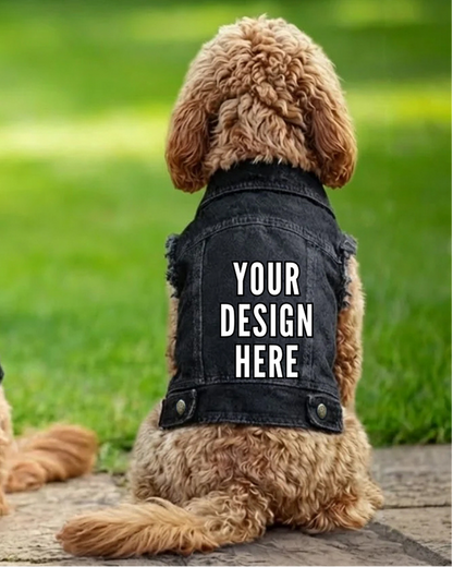 Dog's Denim Jacket - Ready To Personalise