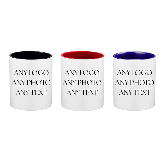 Personalised Pen Pot – Add Your Logo, Name or Design (Black, Red or Blue Inner)