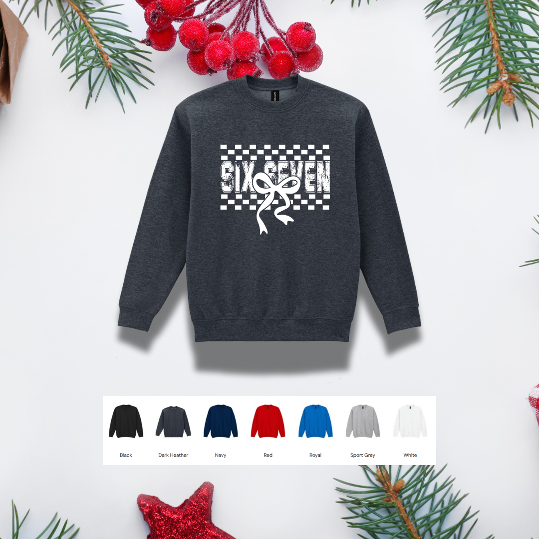 Kids Christmas Sweater – '67' Bow