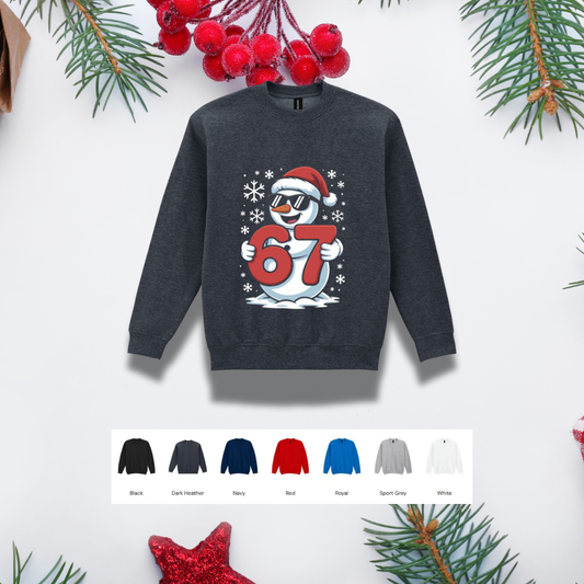 Kids Christmas Sweater – '67' Snowman