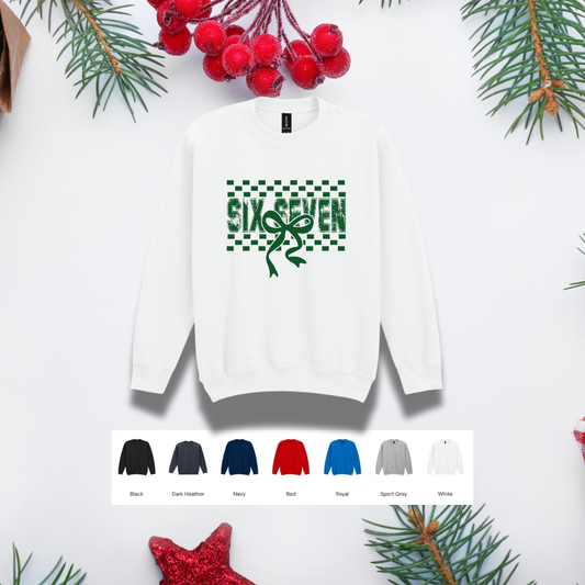 Kids Christmas Sweater – '67' Bow