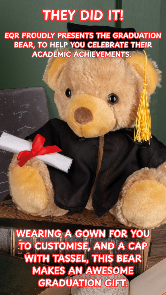 Personalised Graduation Teddy Bear – Keepsake Gift for Nursery, School, or Uni Leavers