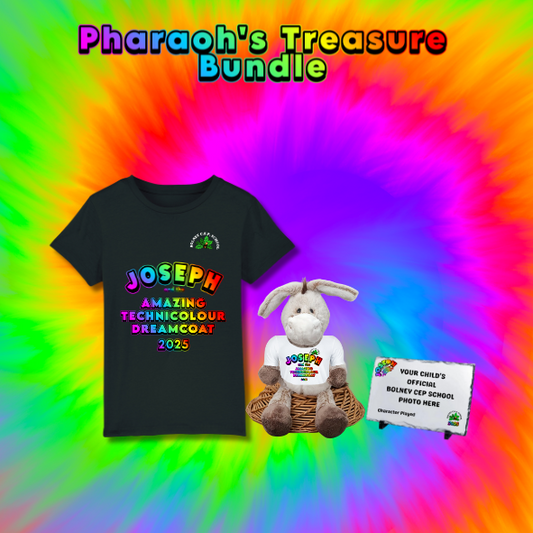 PHARAOH'S TREASURE – Kids T-Shirt, Donkey Plush & Personalised Photo Slate Bundle