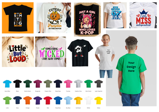 Customisable Kids Short Sleeved T-Shirt - Create Their New Favourite Tee!