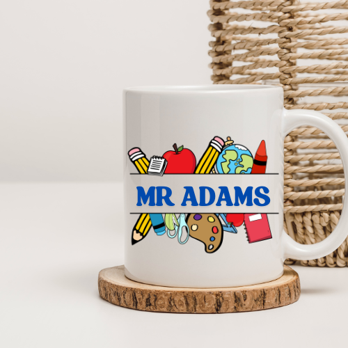 Personalised Teacher Name Mug – School Design