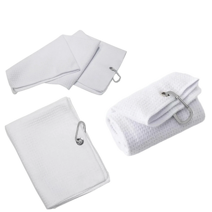 Personalised Waffle Golf Towel with Clip – Add Your Logo, Name or Design