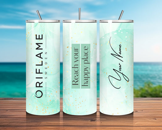 Custom Oriflame Branded Tumbler with Personal Name - Perfect Marketing Tool!