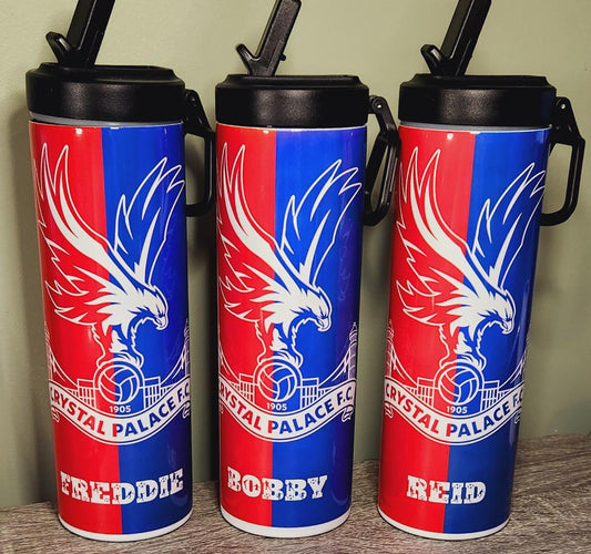 Personalised Crystal Palace FC Tumbler – Custom Name | 20oz Football Fan Gift