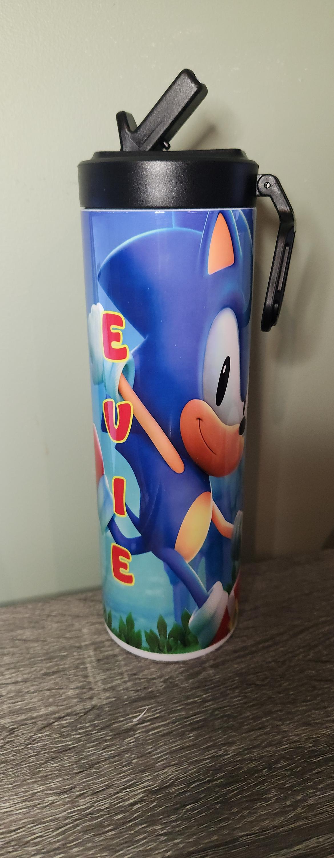 Personalised Sonic the Hedgehog 20oz Tumbler with Name – Custom Gift for Sonic Fans
