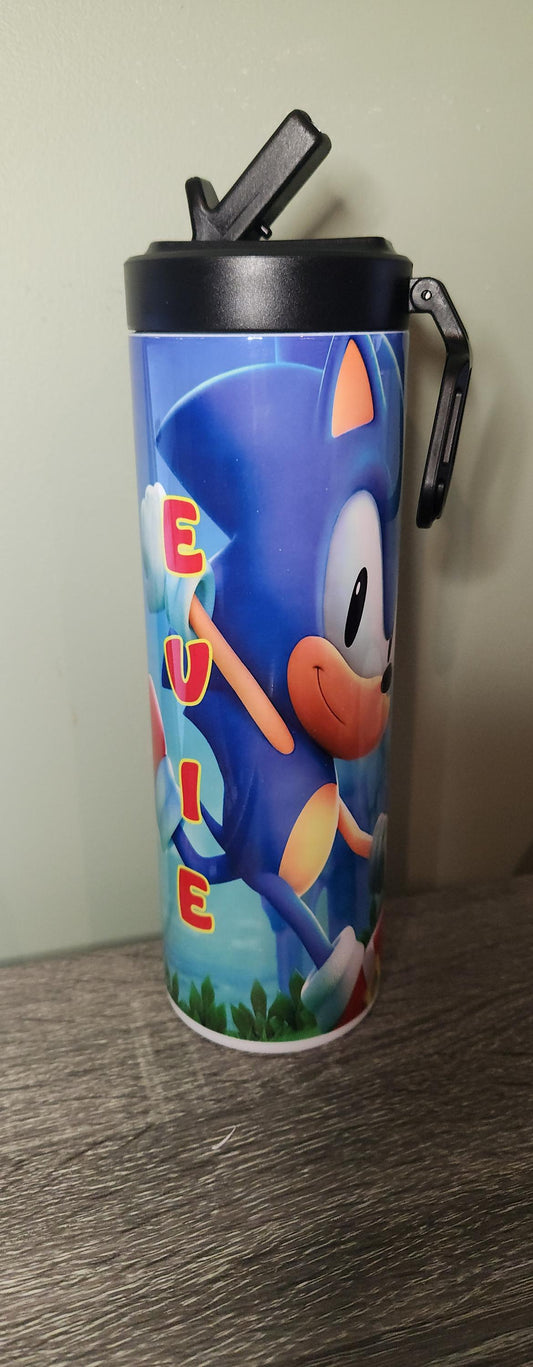 Personalised Sonic the Hedgehog 20oz Tumbler with Name – Custom Gift for Sonic Fans