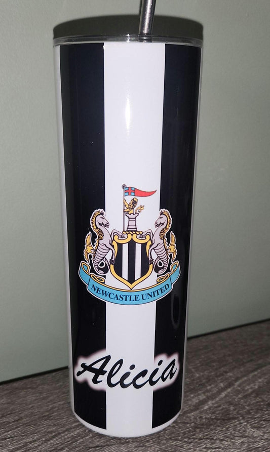 Personalised Newcastle United 20oz Stainless Steel Tumbler