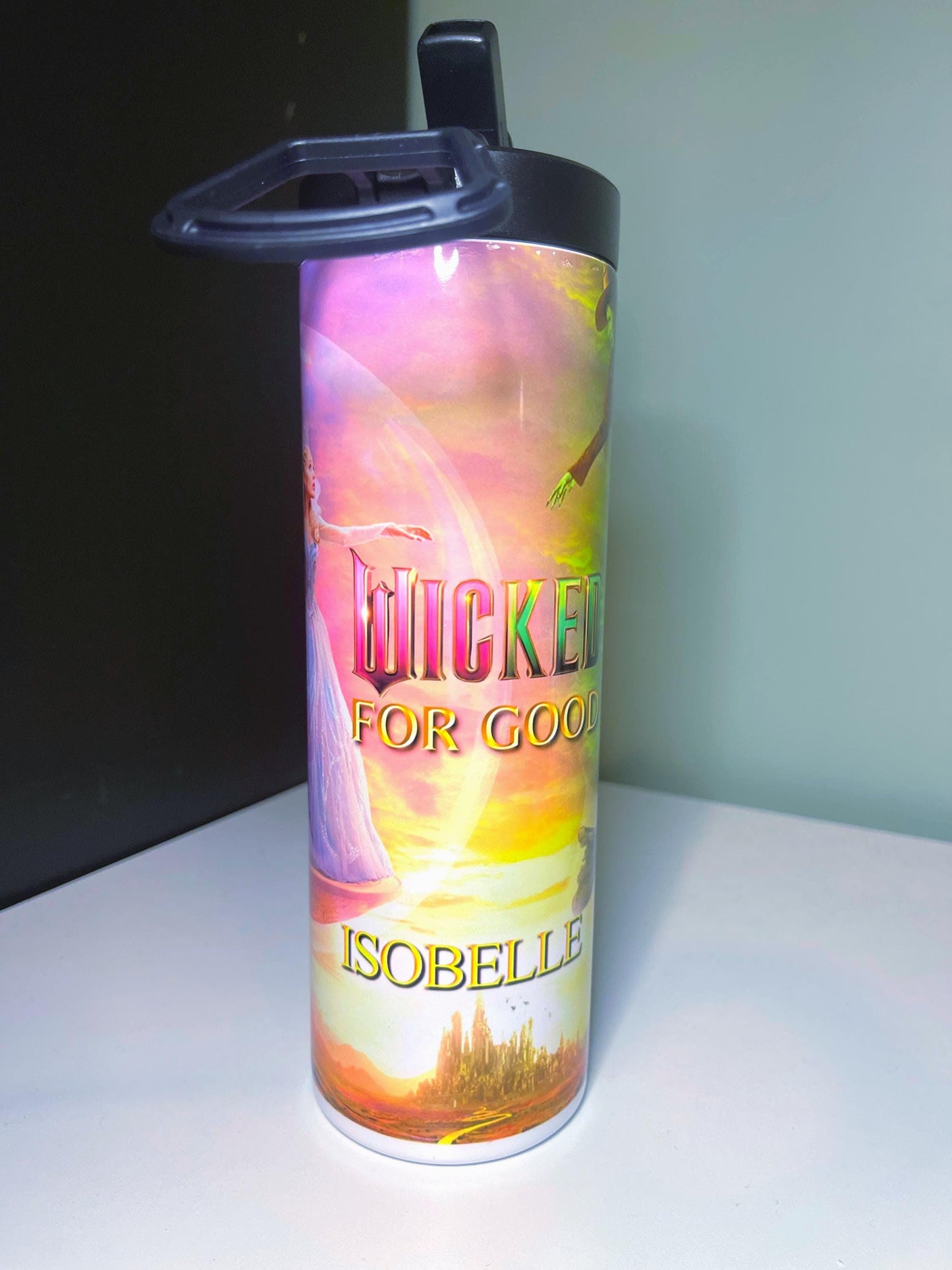 Wicked For Good Stainless Steel Tumbler Bottle - Personalised With Name