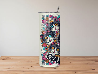 Crazy Cat Lady - 20oz Personalised Tumbler