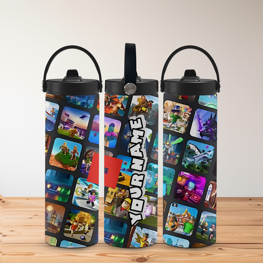 Personalised Roblox-Inspired Gamer Water Bottle