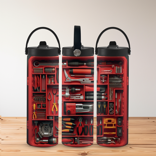 Toolbox-Themed 20oz Tumbler – Perfect Gift for DIY Lovers & Tradespeople