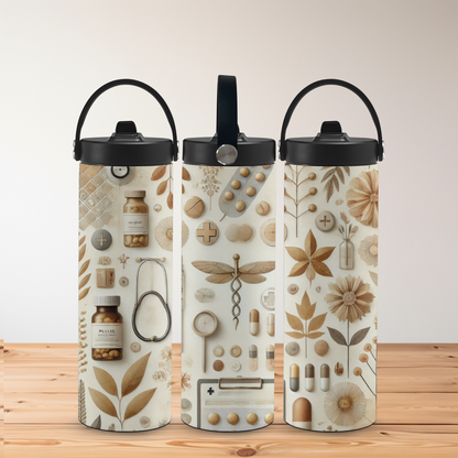 Neutral Brown Tumbler for Pharmacists – Personalised – Prescription Life Design