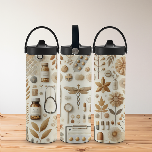 Neutral Brown Tumbler for Pharmacists – Personalised – Prescription Life Design